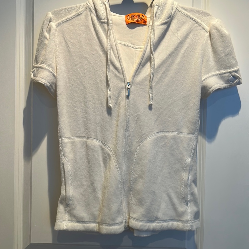 Juicy Couture Short Sleeve Terry Cloth Hoodie